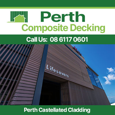 Castellated composite cladding installed on exterior walls in Perth