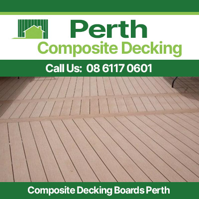 Composite decking boards installed on outdoor patio in Perth