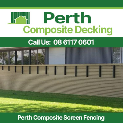 Composite screen fencing installed for backyard privacy in Perth