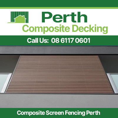 Horizontal composite screen fencing panels for privacy in Perth